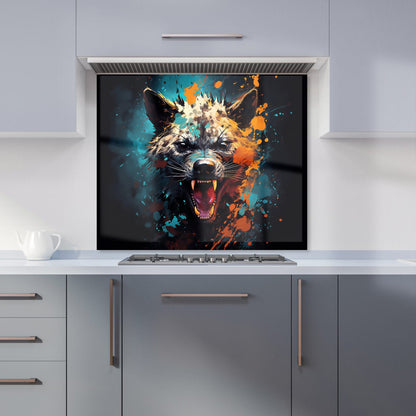 Splashart Angry Hyena Face Kitchen Splashback