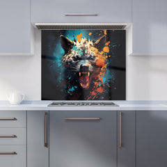 Splashart Angry Hyena Face Kitchen Splashback