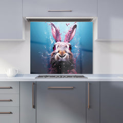 Rabbit Face Splashart Kitchen Splashback