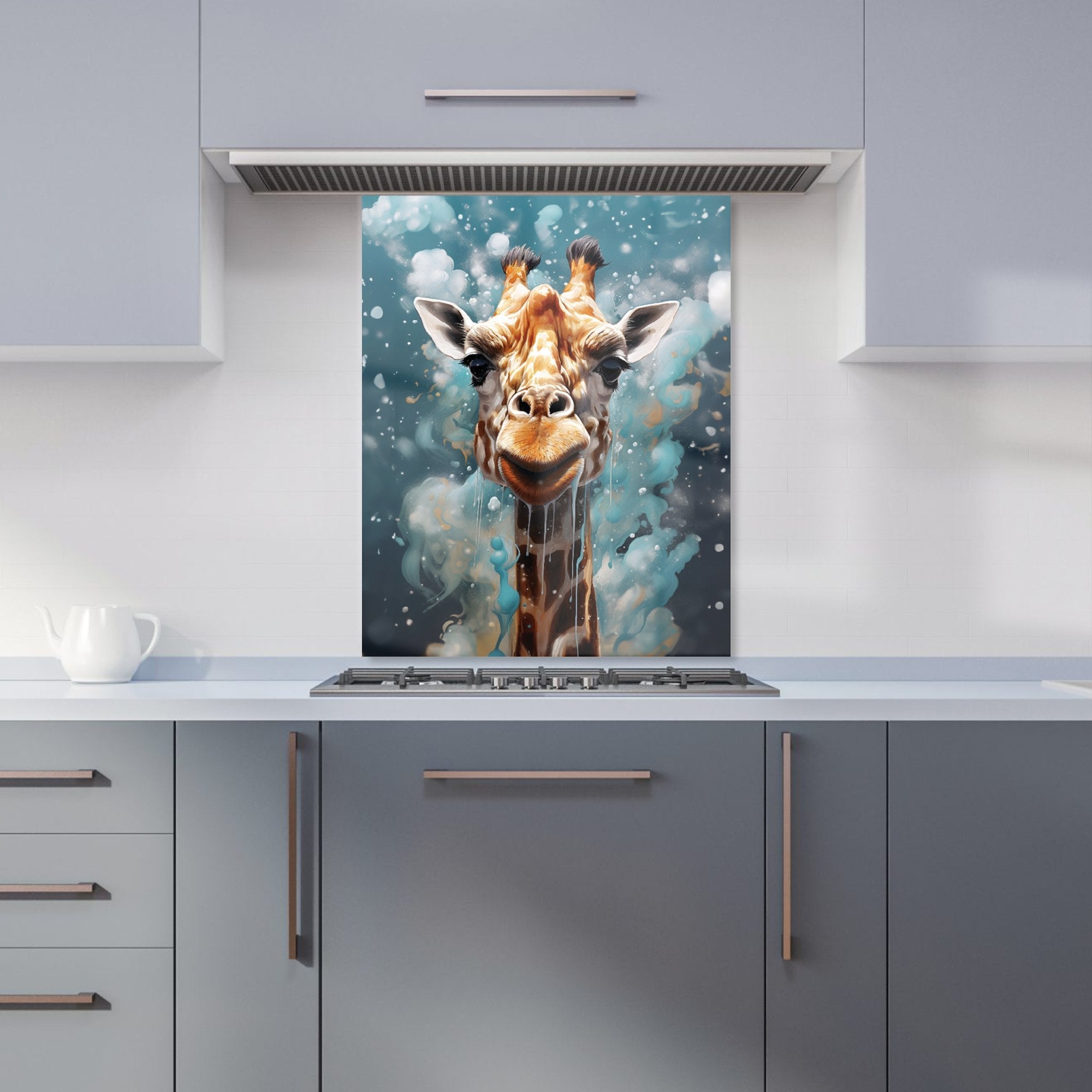 Splashart Giraffe Face Kitchen Splashback