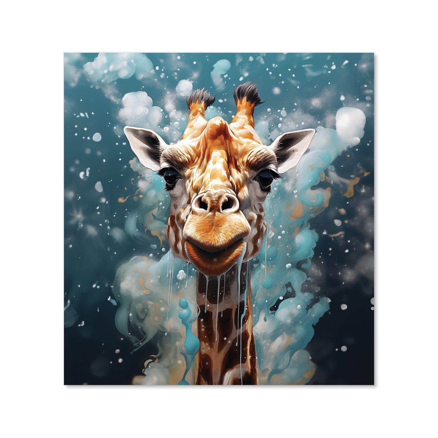 Splashart Giraffe Face Kitchen Splashback