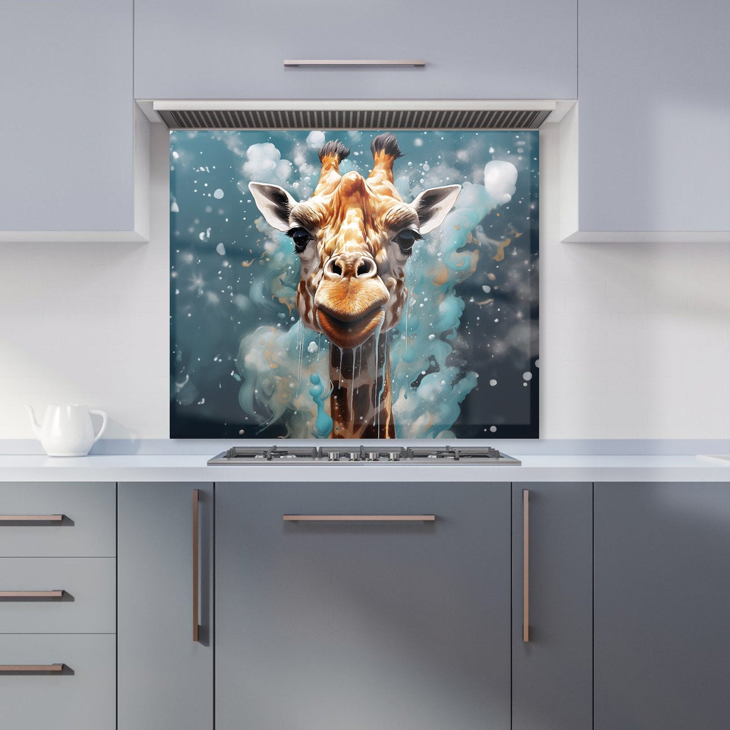 Splashart Giraffe Face Kitchen Splashback