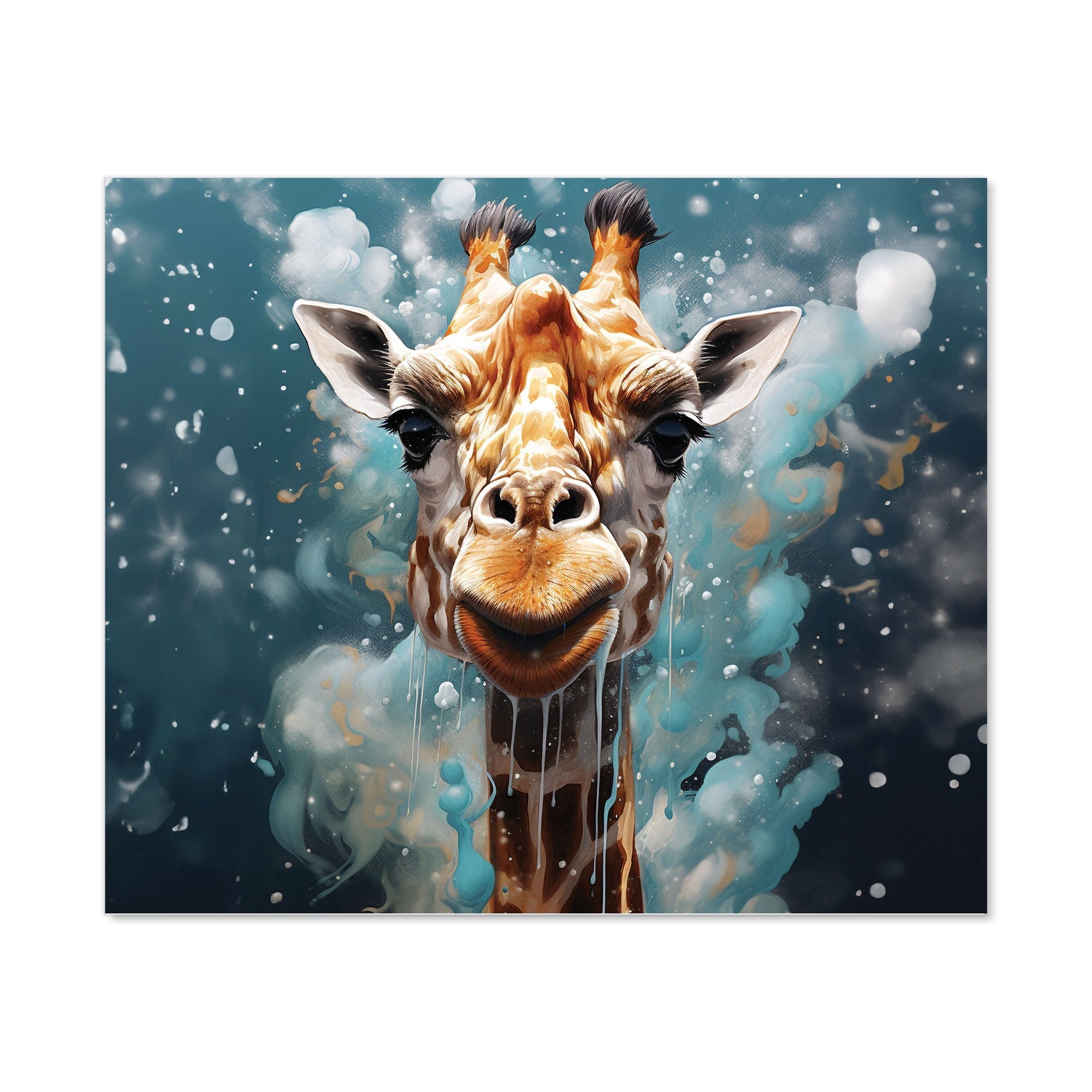 Splashart Giraffe Face Kitchen Splashback