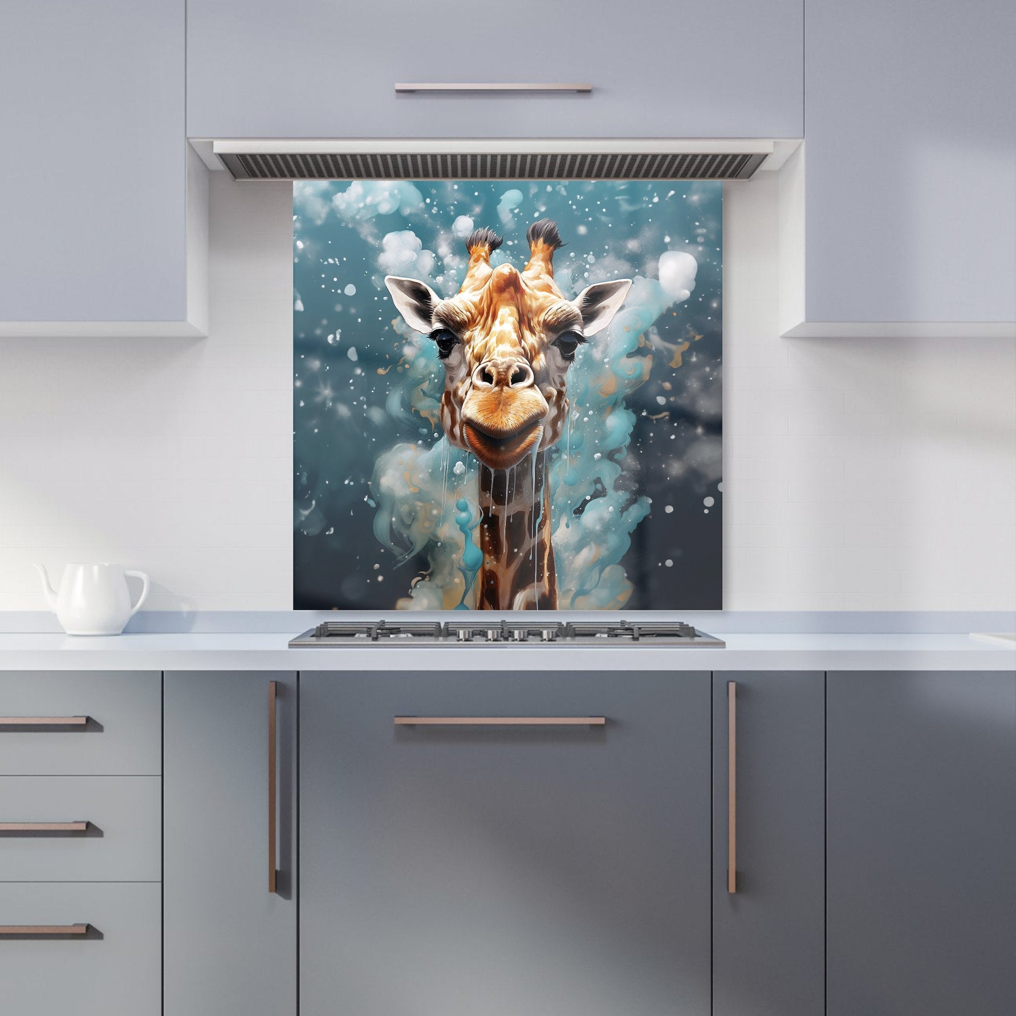 Splashart Giraffe Face Kitchen Splashback