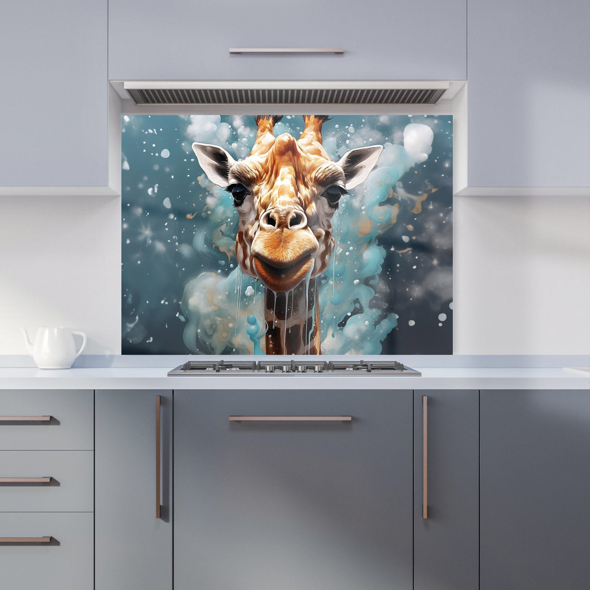 Splashart Giraffe Face Kitchen Splashback