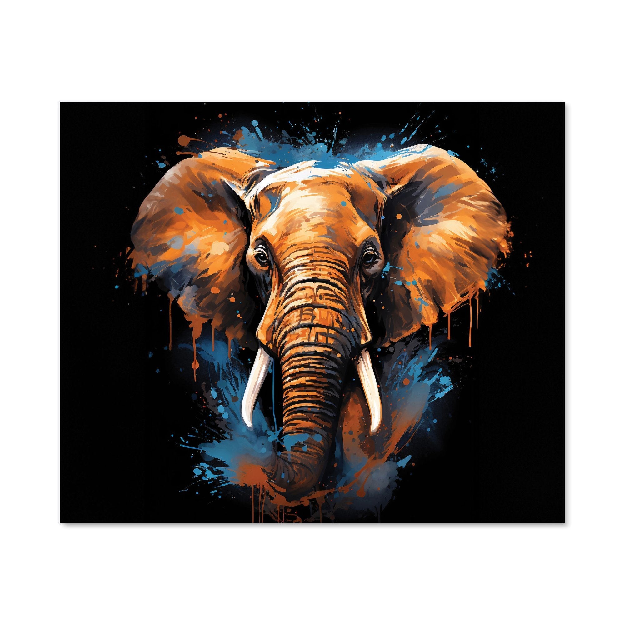 Splashart Elephant Blue Kitchen Splashback