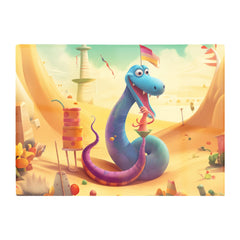 Snake On A Beach Holiday Glass Chopping Board