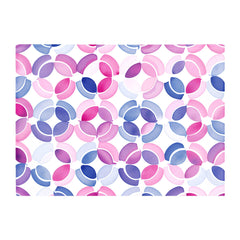 Interlocking Pink Blue Shape Glass Chopping Board