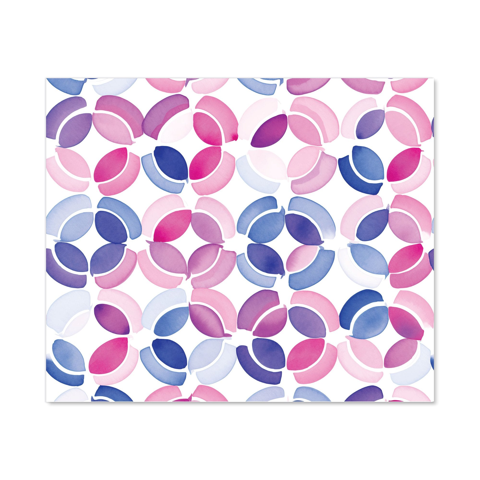 Interlocking Pink Blue Shape Kitchen Splashback