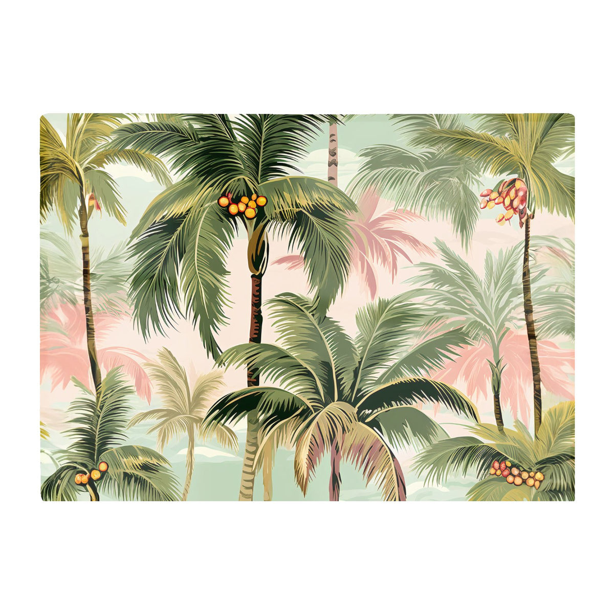 Palm Trees Pattern Glass Chopping Board