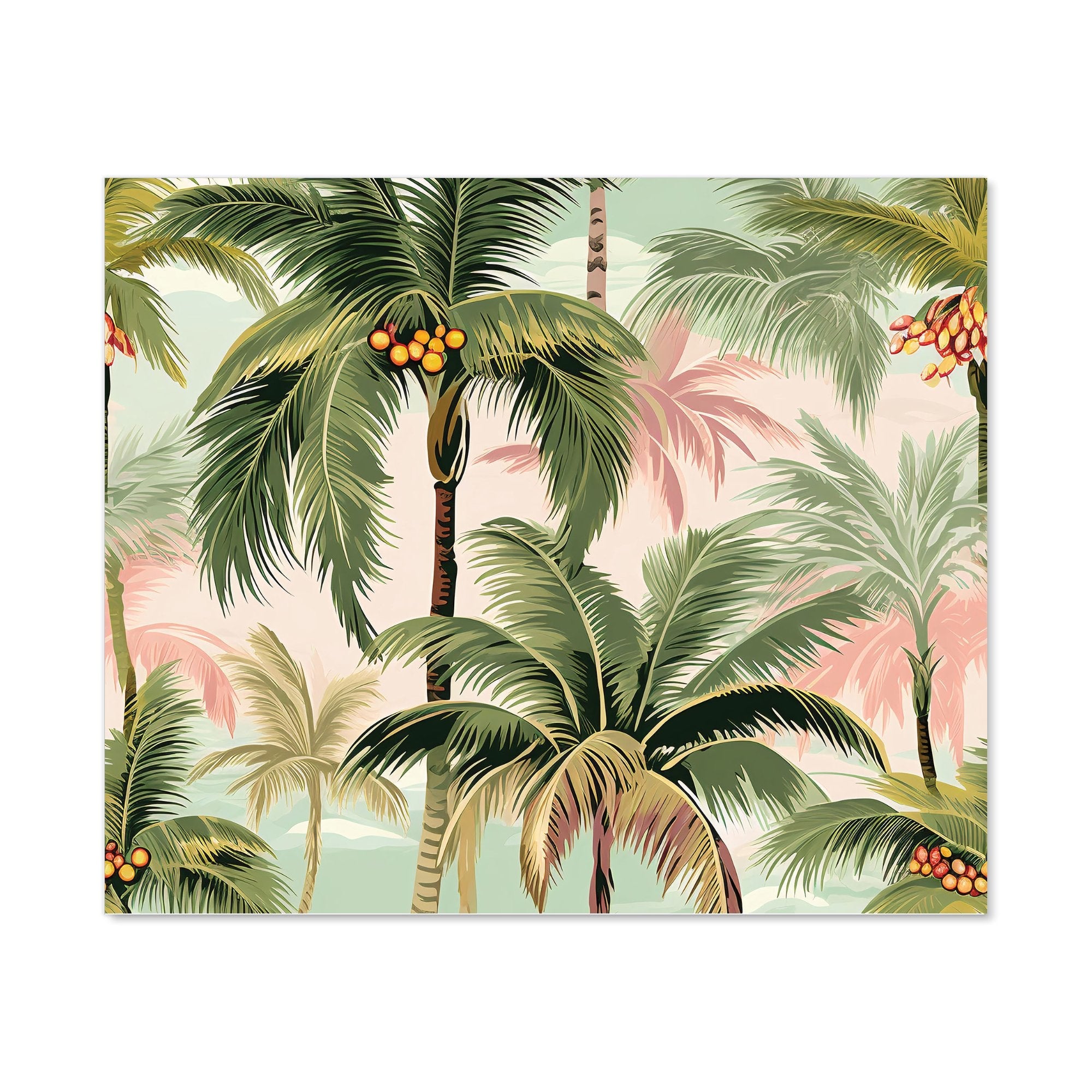Palm Trees Pattern Kitchen Splashback