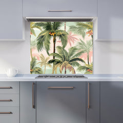 Palm Trees Pattern Kitchen Splashback