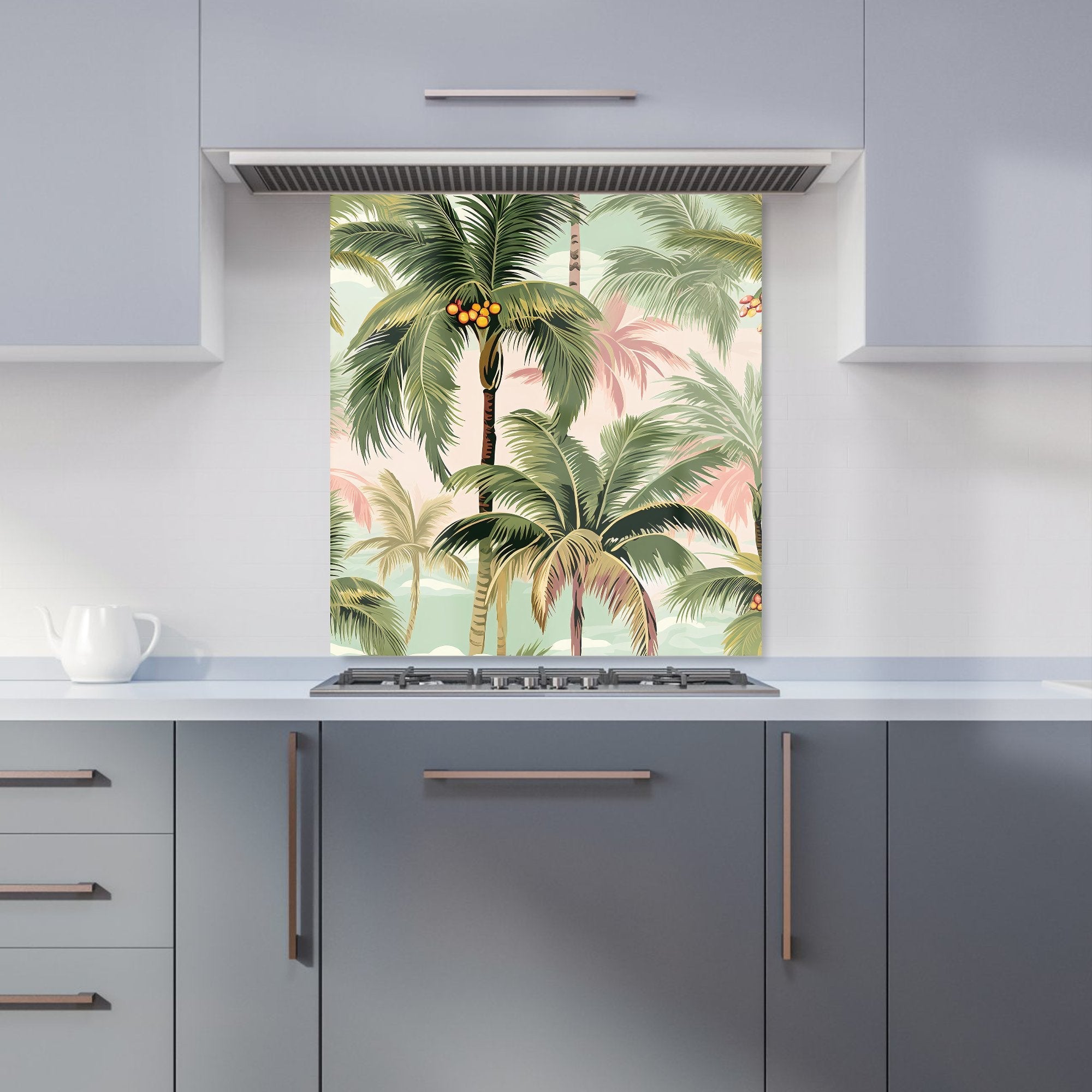 Palm Trees Pattern Kitchen Splashback