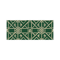Green Lattice Design Glass Bathroom Splashback