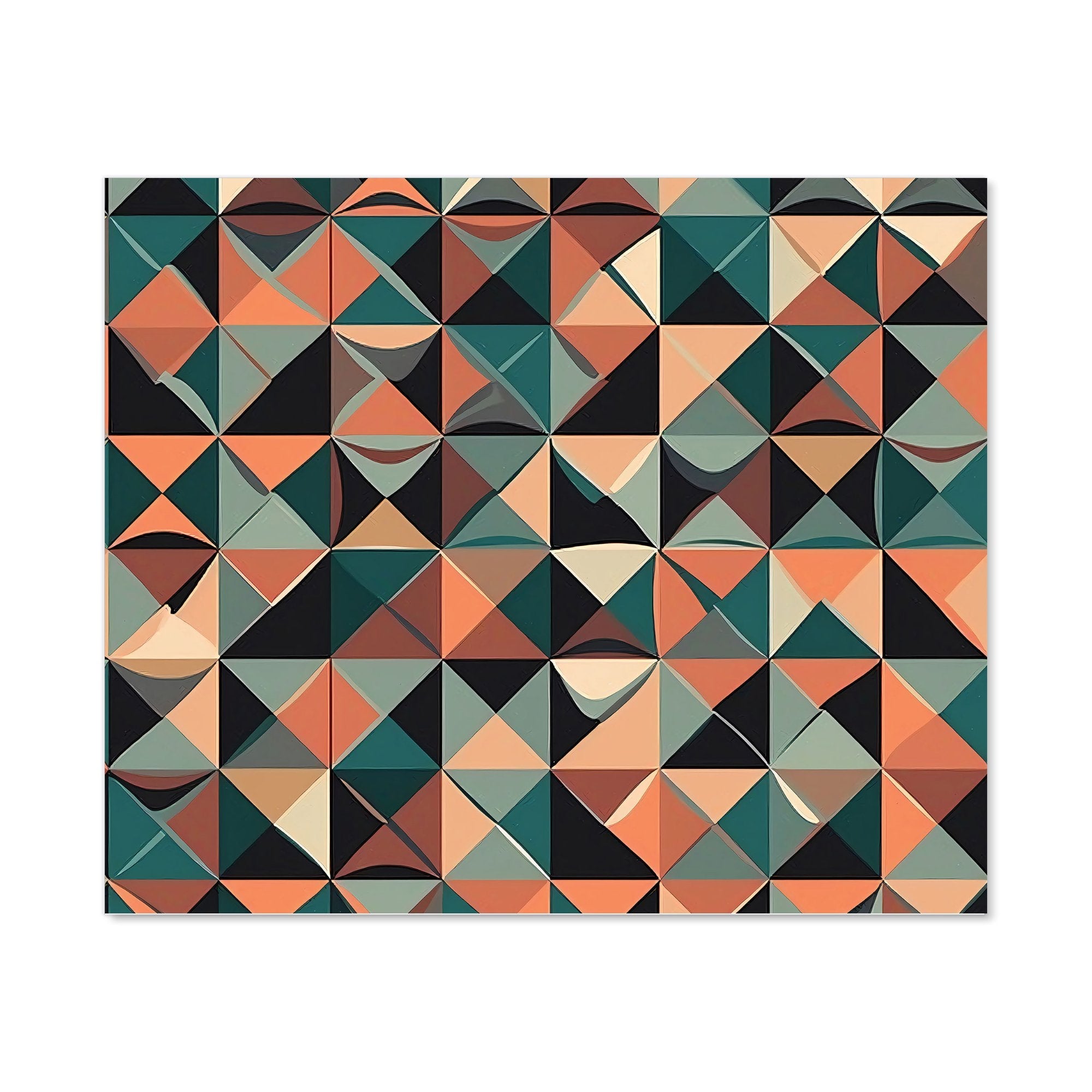 Geometric Print Pattern Kitchen Splashback