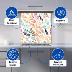 Colouful Sping Leaves Kitchen Splashback