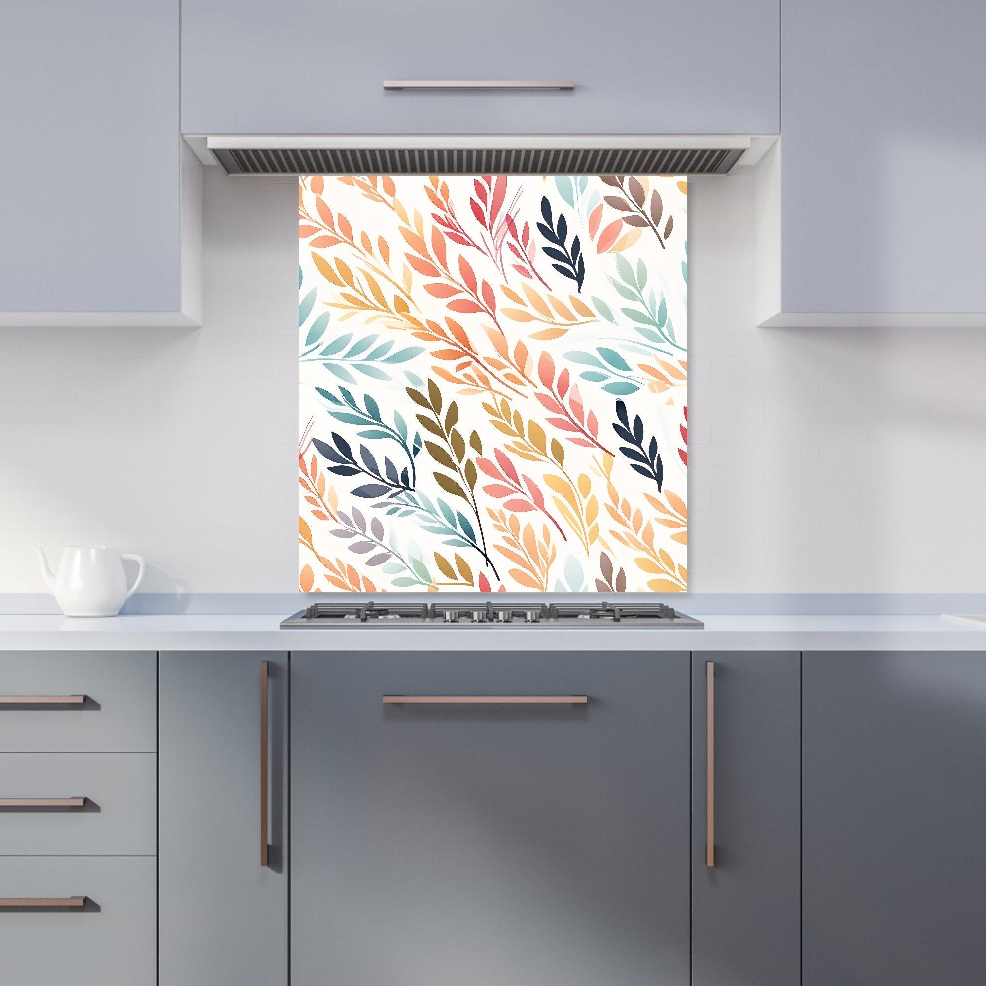Colouful Sping Leaves Kitchen Splashback