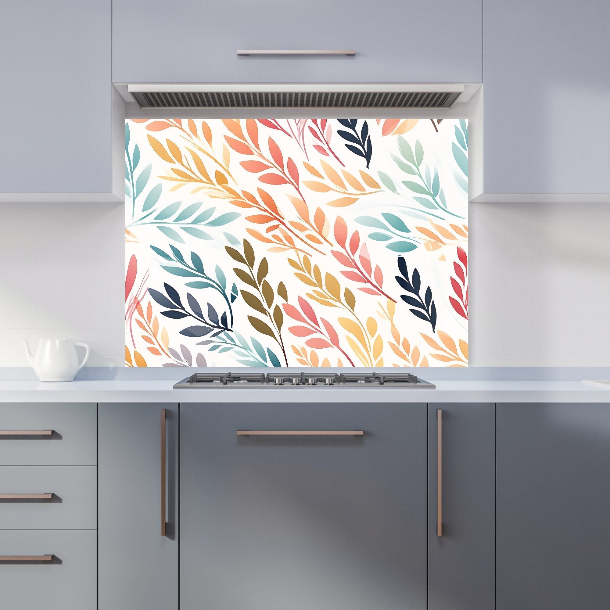 Colouful Sping Leaves Kitchen Splashback