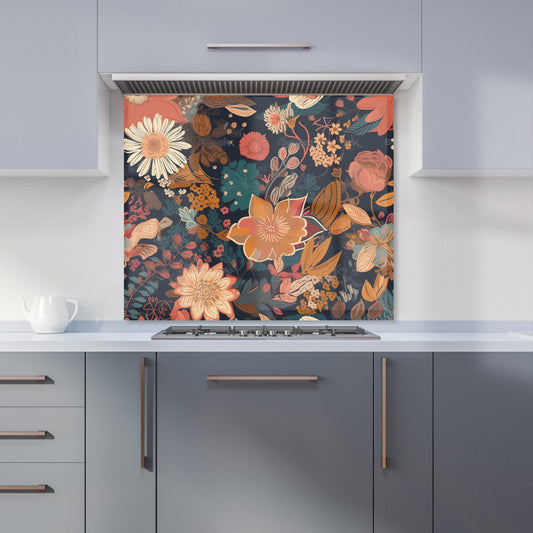 Warren Reed - Boho Chic Flower Kitchen Splashback