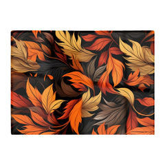 Autumn Leaves Design Glass Chopping Board