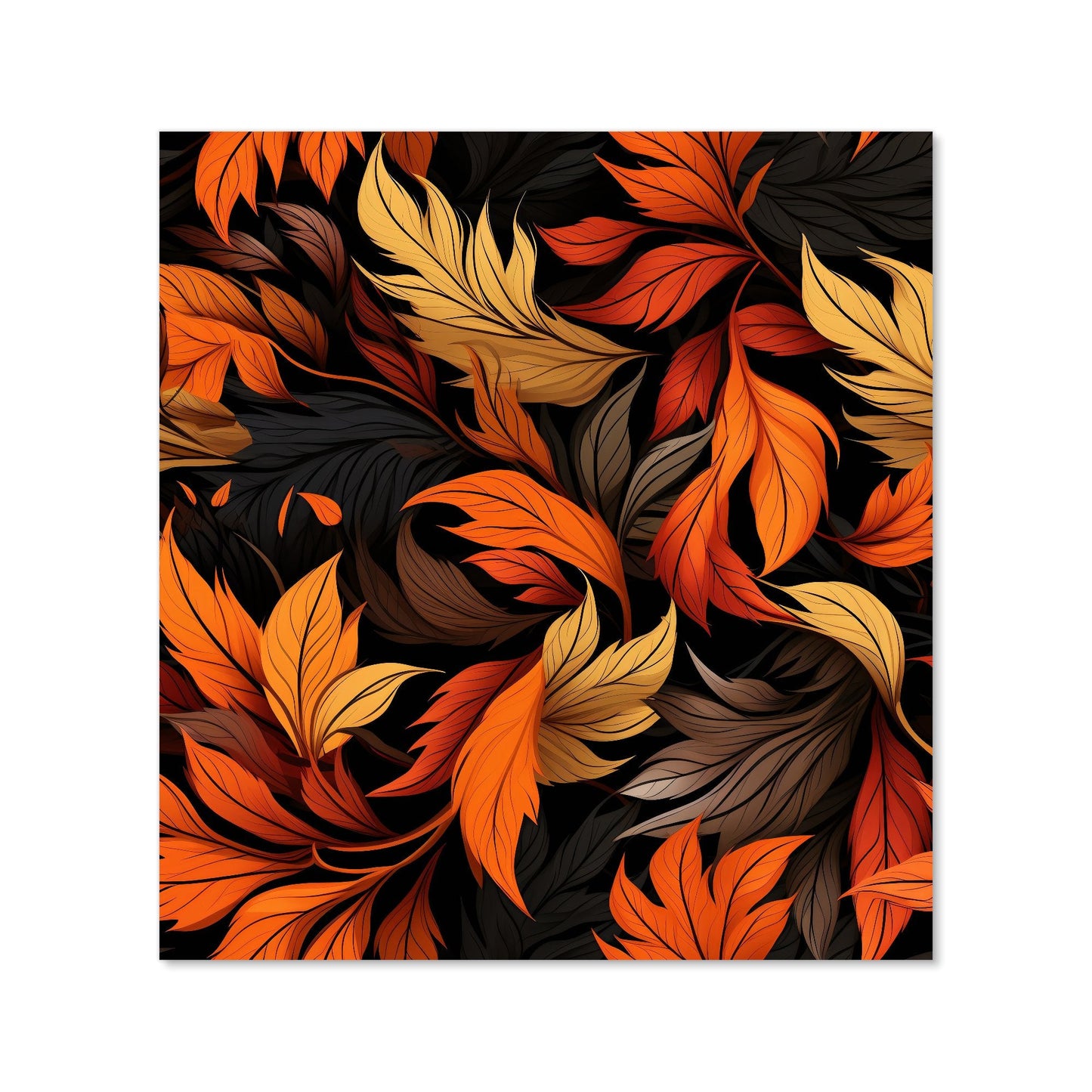 Autumn Leaves Design Kitchen Splashback