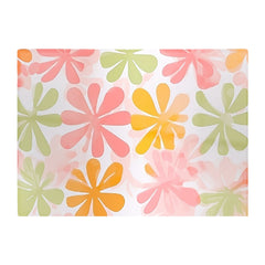 Yellow And Pink Flowers Glass Chopping Board