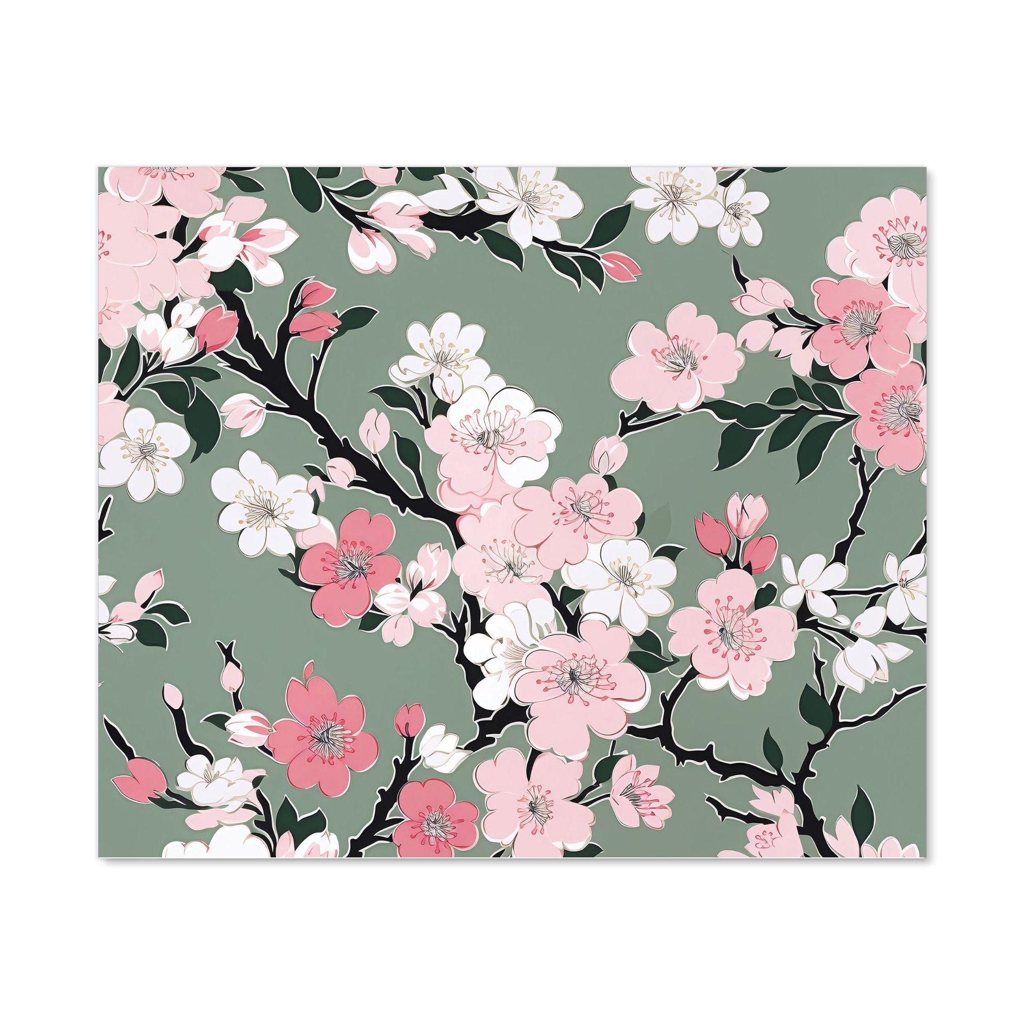 Pink Floral Abstract Pattern Kitchen Splashback