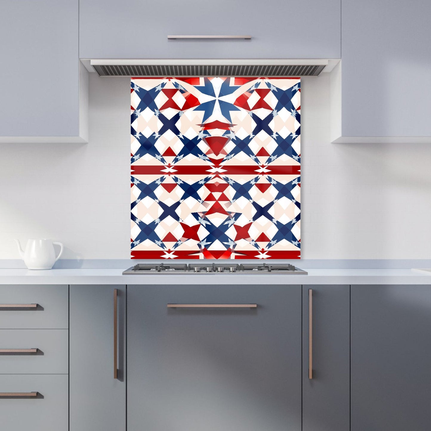 American Flag Abstract Pattern Kitchen Splashback