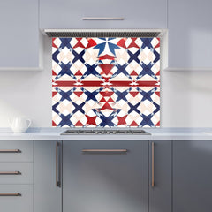 American Flag Abstract Pattern Kitchen Splashback