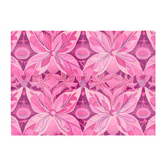 Pink Abstract Floral Design Glass Chopping Board
