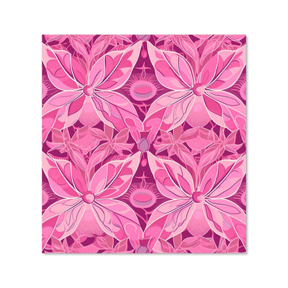 Pink Abstract Floral Design Kitchen Splashback