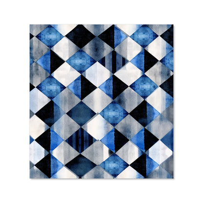 Square Checkered Pattern Kitchen Splashback