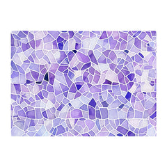 Purple And White Mosaic Design Glass Chopping Board