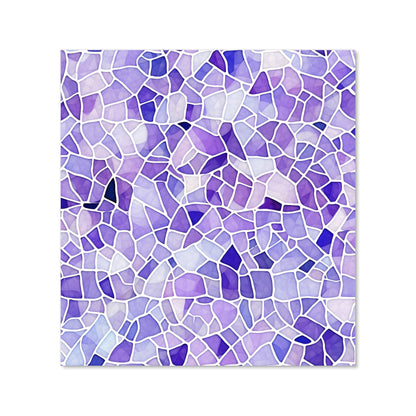 Purple and White Mosaic Design Kitchen Splashback