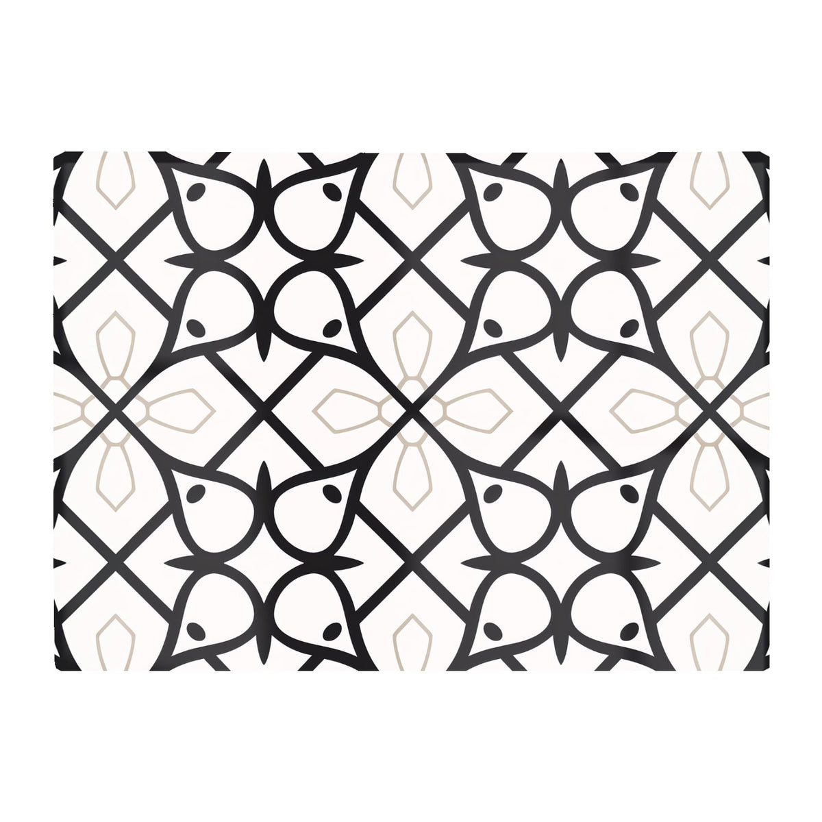 Arabic Style Pattern Glass Chopping Board