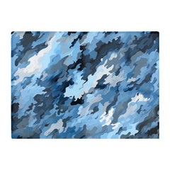 Blue And Grey Canvas Brushstrokes Glass Chopping Board
