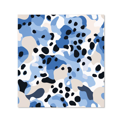 Blue Camouflage Pattern Kitchen Splashback