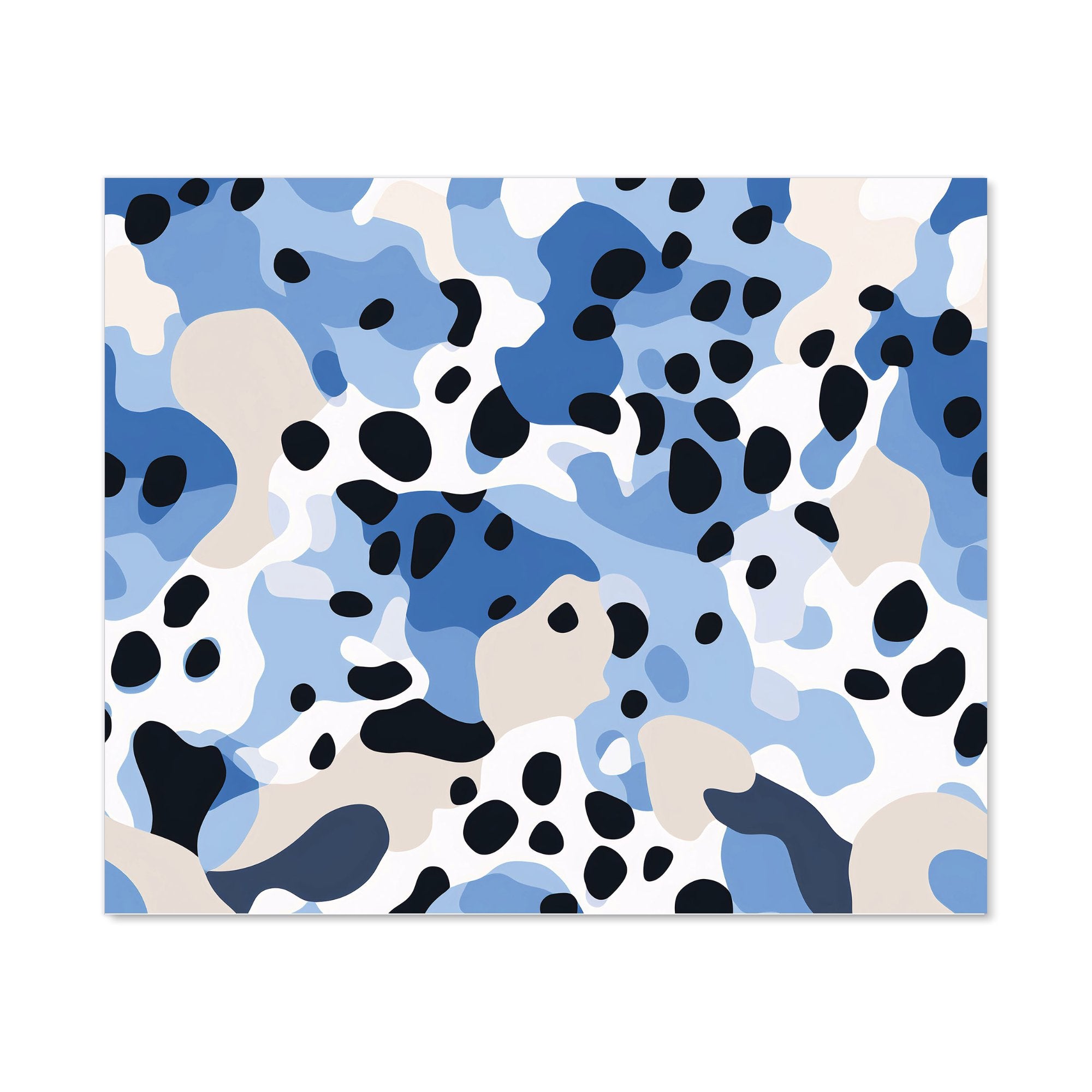 Blue Camouflage Pattern Kitchen Splashback
