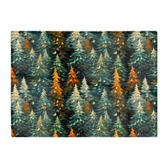 Impasto Style Christmas Trees Glass Chopping Board