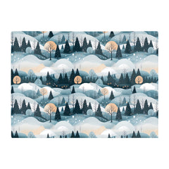 Dreamy Snowy Christmas Scene Glass Chopping Board
