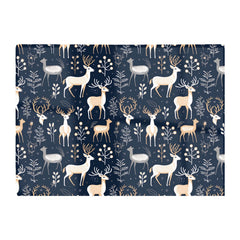Reindeer Whimsical Illustration Pattern Glass Chopping Board