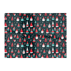 Hand Drawn Cheerful Santa Hats Glass Chopping Board