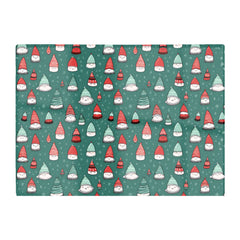 Hand Drawn Joyful Santa Hats Glass Chopping Board