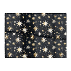Silver Gold Snowflake Pattern Glass Chopping Board