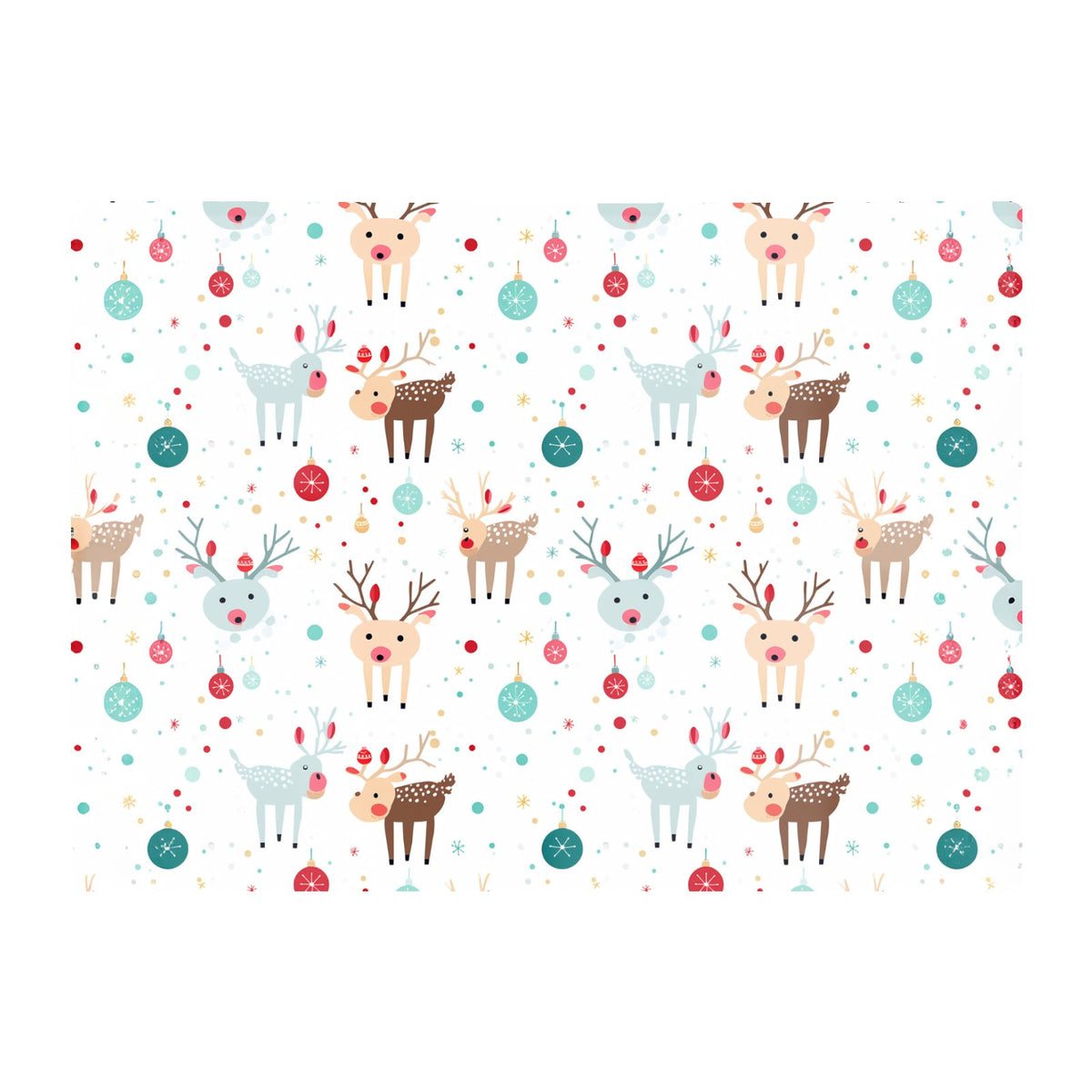 Happy Reindeer With Christmas Lights Glass Chopping Board