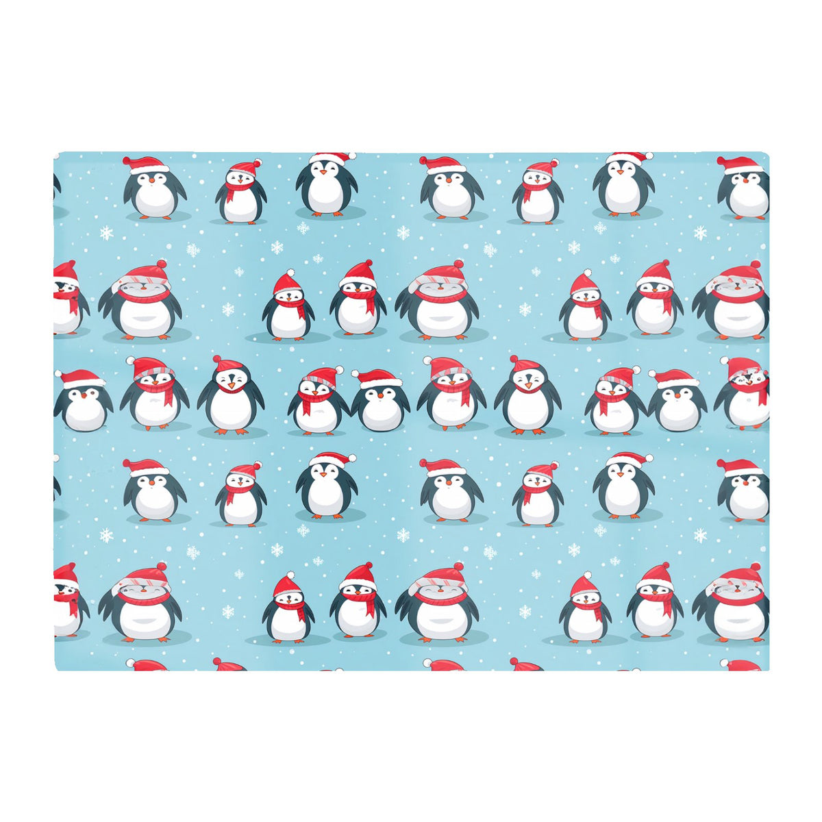 Adorable Santa Penguins Glass Chopping Board