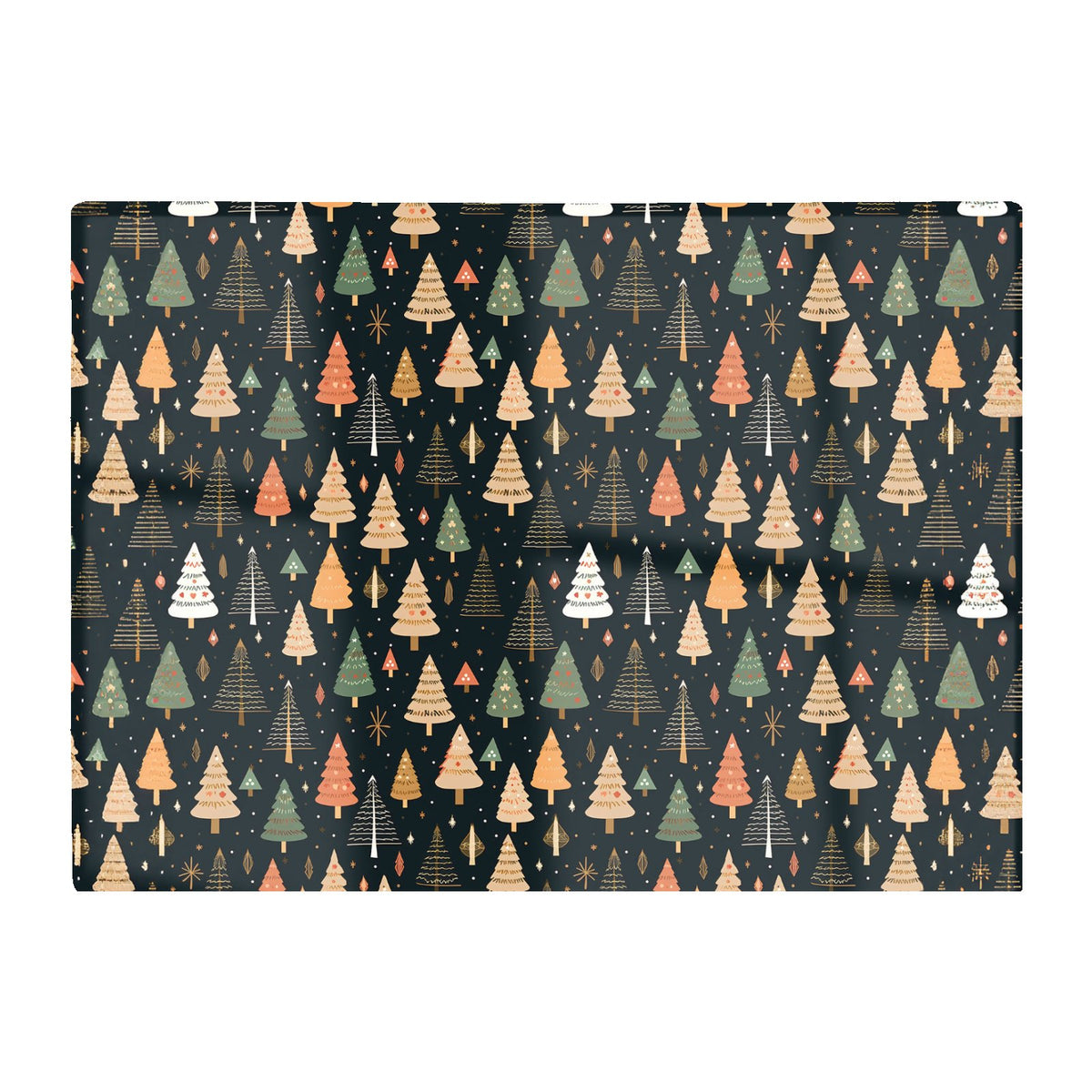 Boho Inspired Christmas Trees Glass Chopping Board