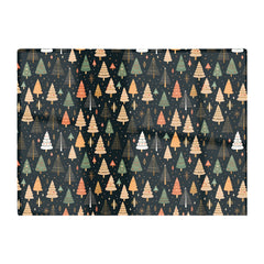 Boho Inspired Christmas Trees Glass Chopping Board