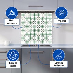 Christmas Quilting Squares, Geometric Kitchen Splashback