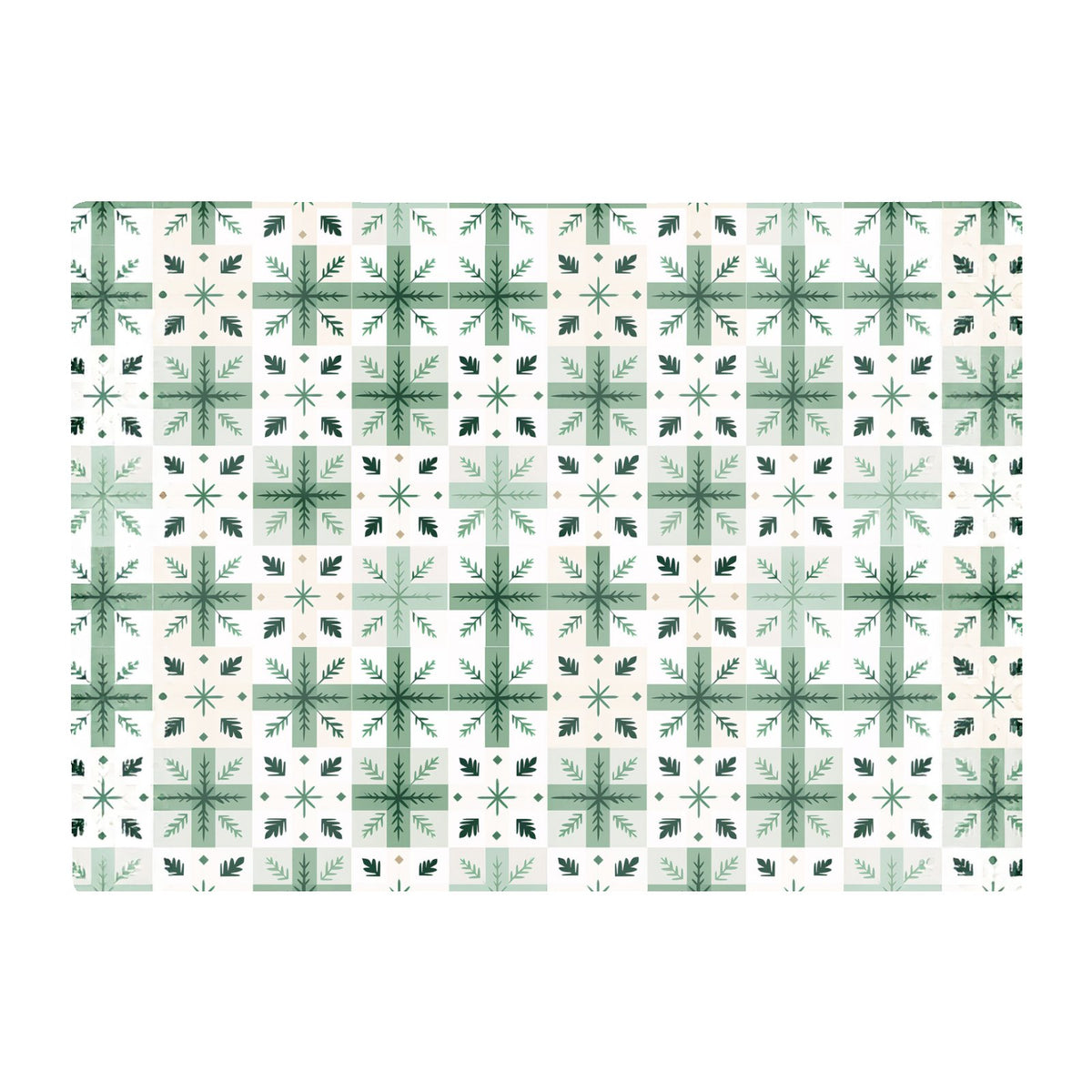 Christmas Quilting Squares Geometric Glass Chopping Board